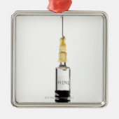 stilstand, witte achtergrond metalen ornament (Voorkant)