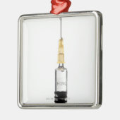 stilstand, witte achtergrond metalen ornament (Links)