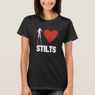 Stilt Carnaval Walk op Stilts Day Stiltwalker Scho T-shirt
