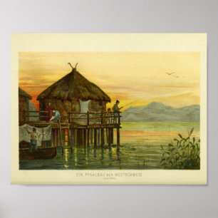 Stilt House Western Zwitserland Print