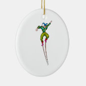 Stilt lopende jester keramisch ornament (Rechts)