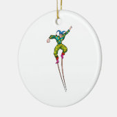Stilt lopende jester keramisch ornament (Links)