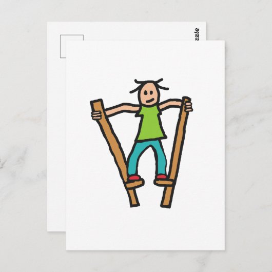 Stilt Walking Briefkaart (Voorkant / Achterkant)