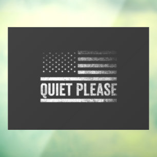 Stilte alstublieft Trump Harris Debat President Raamsticker