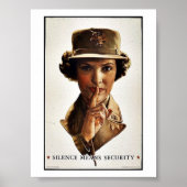 Stilte betekent beveiliging poster (Voorkant)
