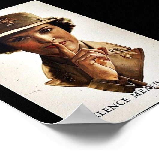 Stilte betekent beveiliging poster (Hoek)