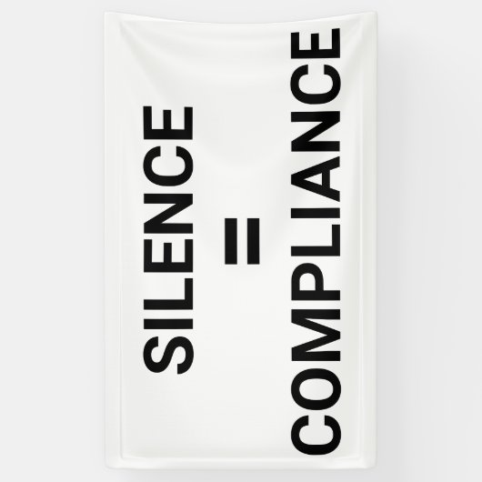 STILTE = COMPLIANCE Dapper protest Maart Spandoek (Verticaal)