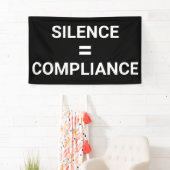 STILTE = COMPLIANCE Politiek protest Maart Spandoek (Insitu)