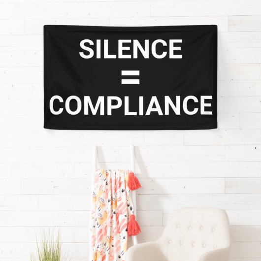 STILTE = COMPLIANCE Politiek protest Maart Spandoek (Insitu)