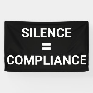 STILTE = COMPLIANCE Politiek protest Maart Spandoek