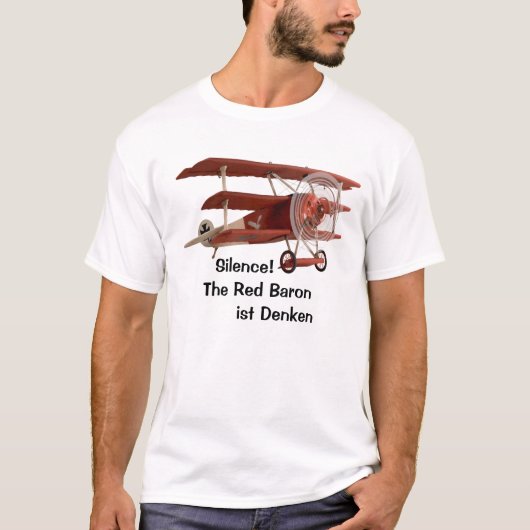 Stilte! De Rode Baron denkt na T-shirt (Voorkant)