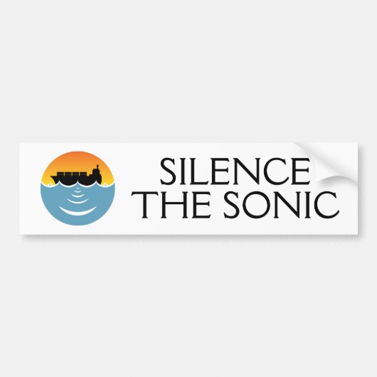 Stilte de Sonic Bumpersticker (Voorkant)