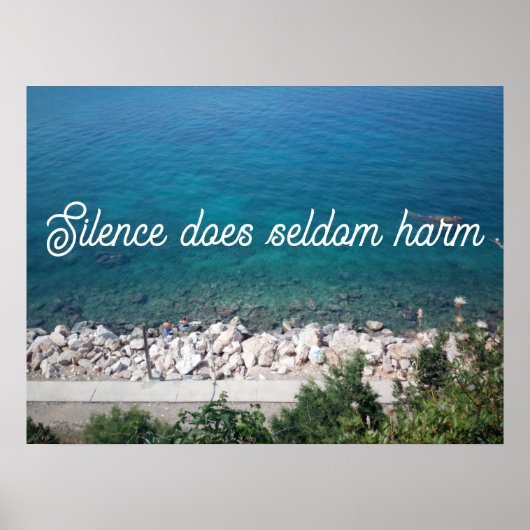 Stilte doet zelden kwaad proverb poster (Voorkant)