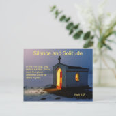 Stilte en eenzaamheid Christelijk Briefkaart (Staand voorkant)
