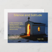 Stilte en eenzaamheid Christelijk Briefkaart (Voorkant / Achterkant)