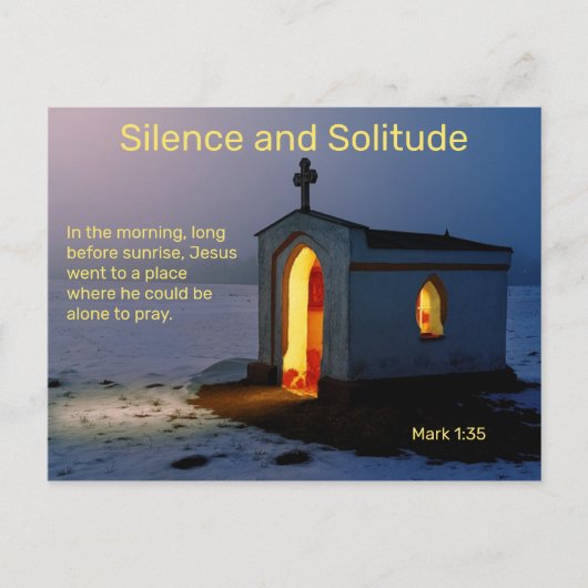 Stilte en eenzaamheid Christelijk Briefkaart (Voorkant)