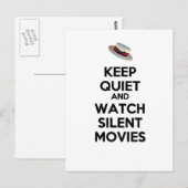Stilte en stille films bekijken briefkaart (Voorkant / Achterkant)