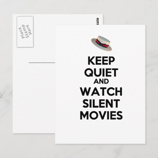 Stilte en stille films bekijken briefkaart (Voorkant / Achterkant)