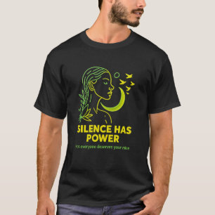 STILTE HEEFT KRACHT - neon minimalistisch Basic T T-shirt