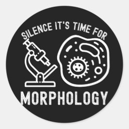 Stilte Het is tijd voor morfologie Ronde Sticker
