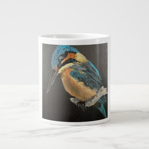 Stilte in Blauw- IJsvogel Fijne Kunstmok Grote Koffiekop