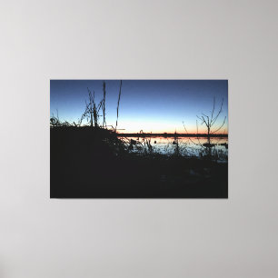 Stilte in de Duck Blind Canvas Afdruk