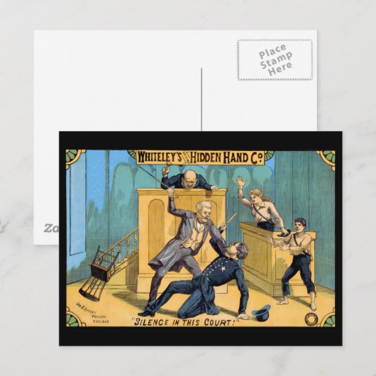 Stilte in de rechtbank briefkaart (Voorkant / Achterkant)