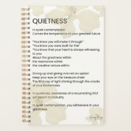 Stilte Inspirerend geschreven woord gedicht Planner