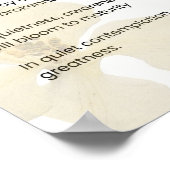 Stilte Inspirerend geschreven woord gedicht Poster (Hoek)