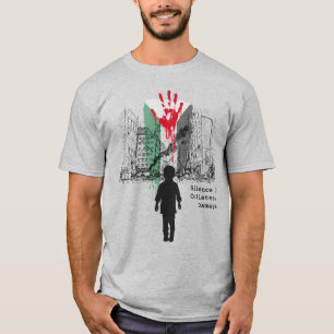 Stilte is collaterale schade – Palestina Solidarit T-shirt