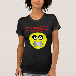 Stilte is een gouden slijtband die zilver is t-shirt