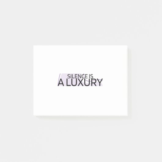 Stilte is een luxe Minimalistische Post-it® Notiti Notes (Voorkant)