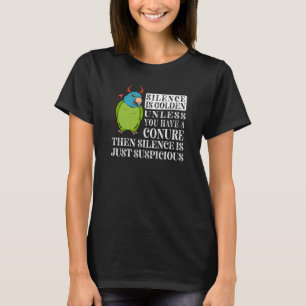 Stilte is Golden Parrot I Blue crowd Conure T-shirt