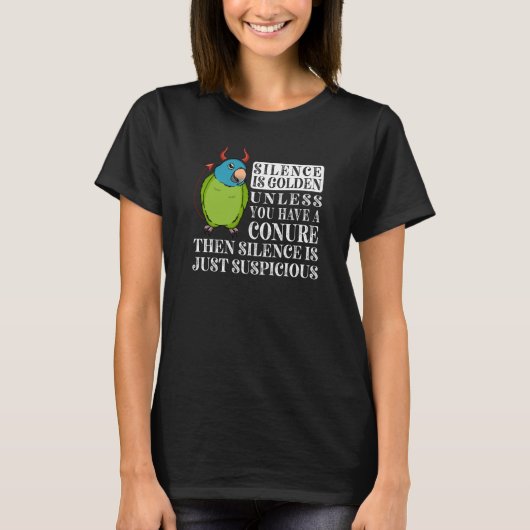 Stilte is Golden Parrot I Blue crowd Conure T-shirt (Voorkant)