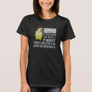 Stilte is Golden Parrot I Green Monk Parakeet Qua T-shirt