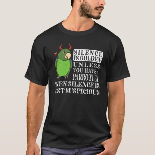 Stilte is Golden Parrot I Green Parrotlet T-shirt (Voorkant)