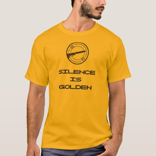 "Stilte is Golden" Silencer News t-shirt (Voorkant)