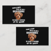 Stilte is Golden tenzij je een Goldendoele P hebt Visitekaartje (Voorkant / Achterkant)