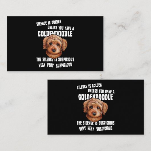 Stilte is Golden tenzij je een Goldendoele P hebt Visitekaartje (Voorkant / Achterkant)