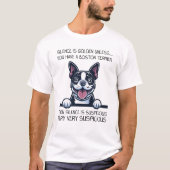 Stilte is goud, tenzij je een Boston Terrier hebt T-shirt (Voorkant)