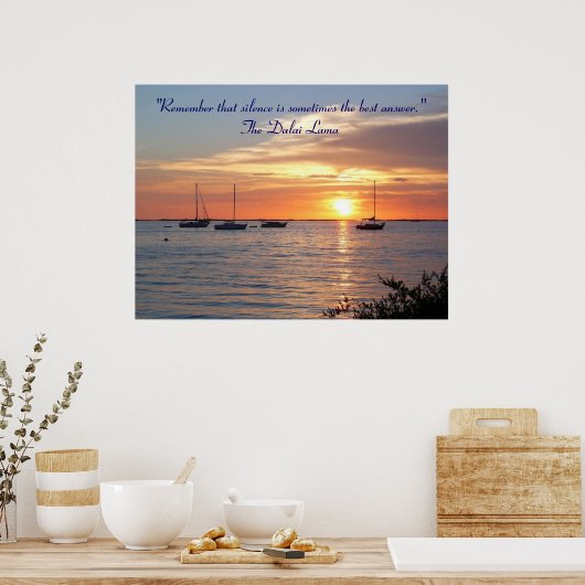 Stilte is het antwoord - Poster (Keuken)