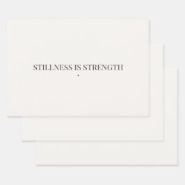 Stilte Is Kracht Minimalistisch Inpakpapier Vel