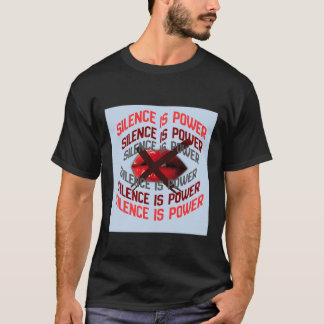 Stilte is Kracht Vet Typografie Kunst T-shirt