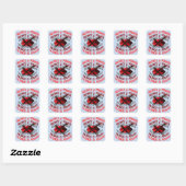Stilte Is Kracht Vet Typografie Kunst Vierkante Sticker (Vel)