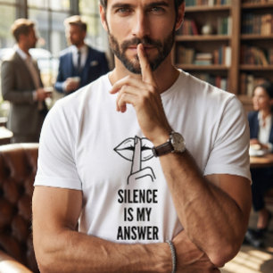 Stilte Is Mijn Antwoord Minimalistische Statement T-shirt