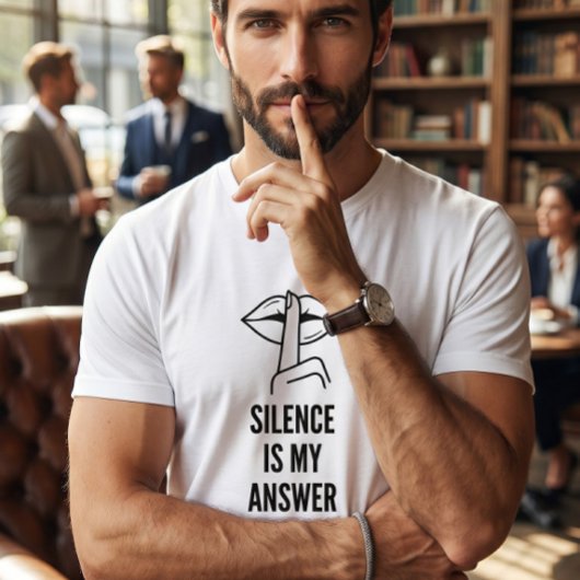 Stilte Is Mijn Antwoord Minimalistische Statement T-shirt