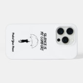 Stilte Is Mijn Troost – Bewerkbaar Quote Kat iPhon iPhone Hoesje (Achterkant horizontaal)
