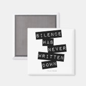 Stilte is nooit afgeschreven.. magneet (Voorkant / Achterkant)