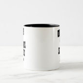 Stilte is nooit afgeschreven.. tweekleurige koffiemok (Center)