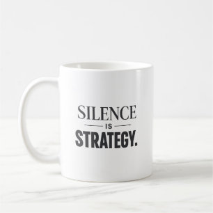 Stilte is strategie – Minimalistische uitvoerende  Koffiemok